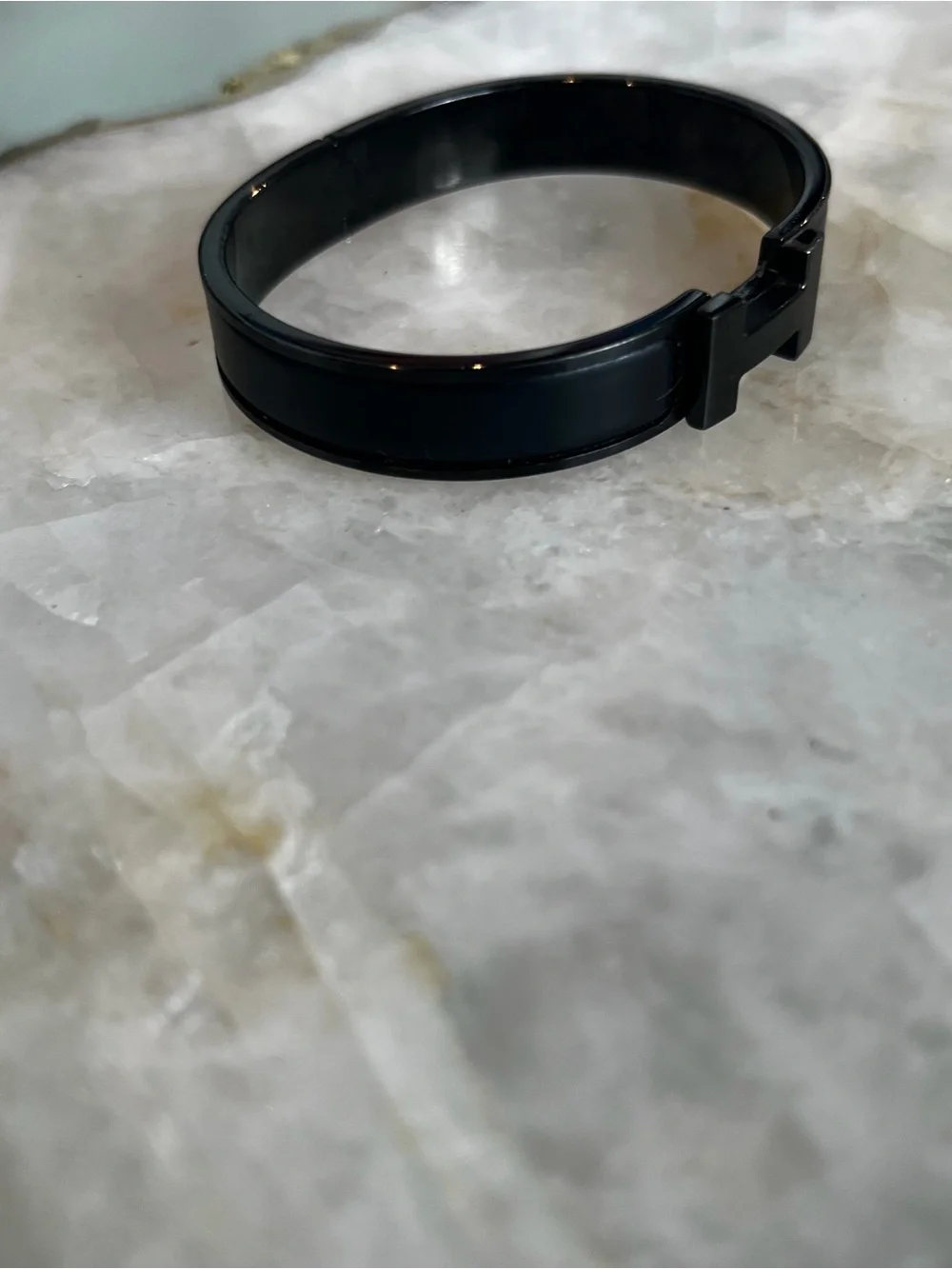 Hermes Black H Bracelet for Men